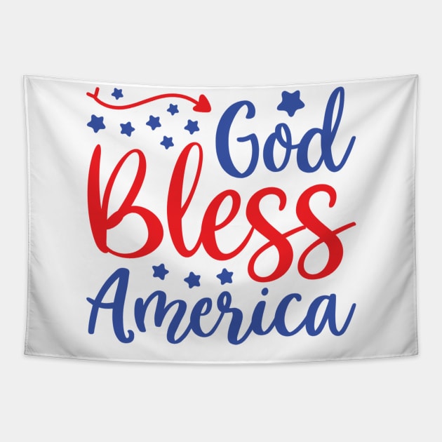God Bless America Tapestry by hallyupunch