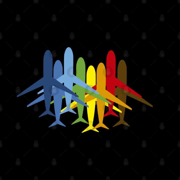 Multiple Plane Silhouette Rainbow by VFR Zone