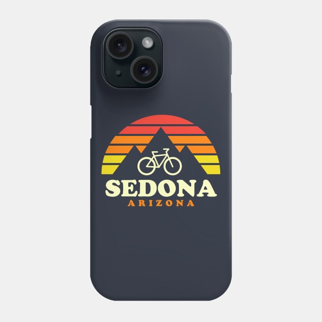 Sedona Arizona Mountain Biking Sedona Mtb Trails Retro Phone Case by PodDesignShop