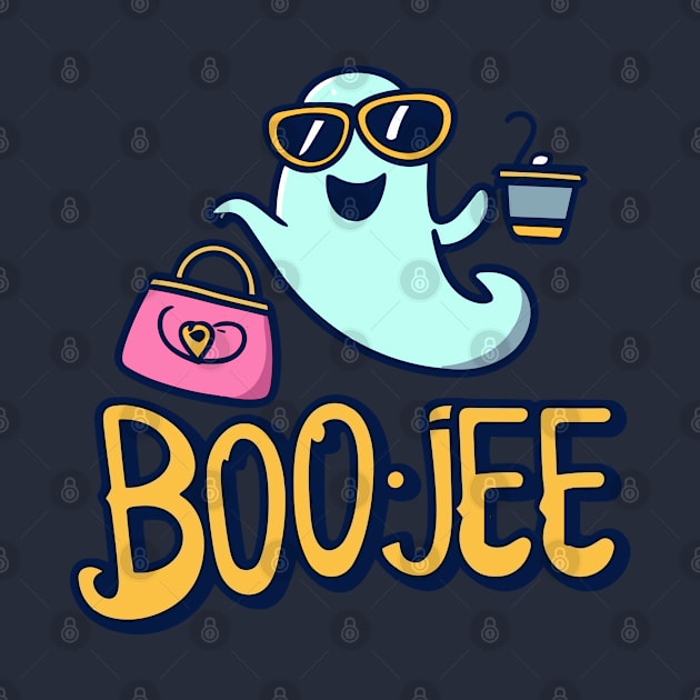 Cute And Funny Ghost Halloween Boujee Boo-Jee Design by TF Brands