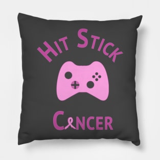 Hit Stick Breast Cancer - Hand Drawn Pillow