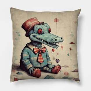 Crocodile cute retro Pillow