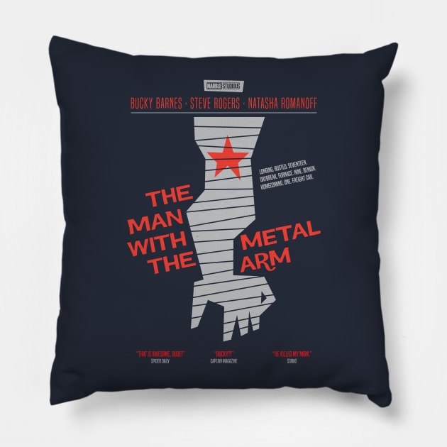 The Man With The Metal Arm Pillow by monsieurgordon