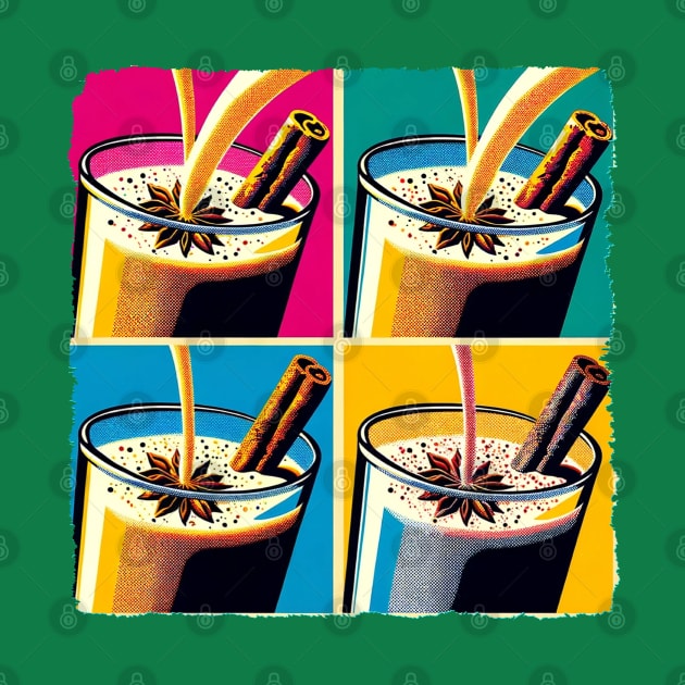 Creamy Euphoria: Pop Art Ode to Eggnog - Classic Christmas by PawPopArt