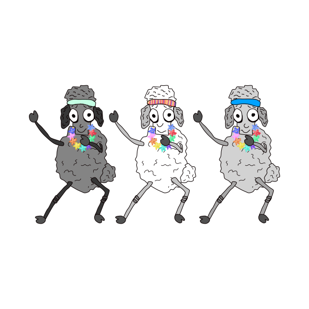 Dancing Sheeps by Sci-Emily