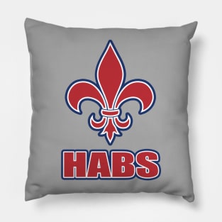 Habs logo mashup Pillow