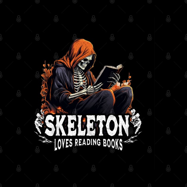 Skeleton Reading A Book Lover Tarot Card The Reader Mystic Funny Skeleton by VisionDesigner