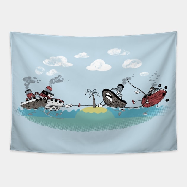 Tug of War Tapestry by Made With Awesome