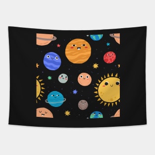 Cute Planets in the Solar System Tapestry