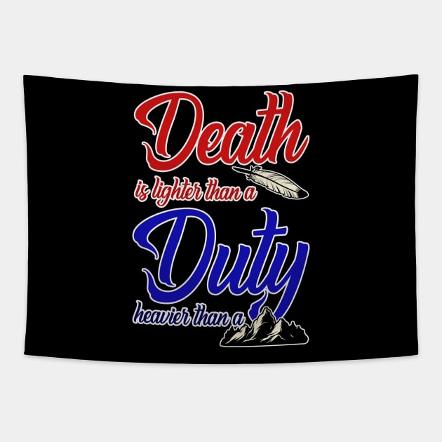 Death and Duty WOT Quote Tapestry by Mandra