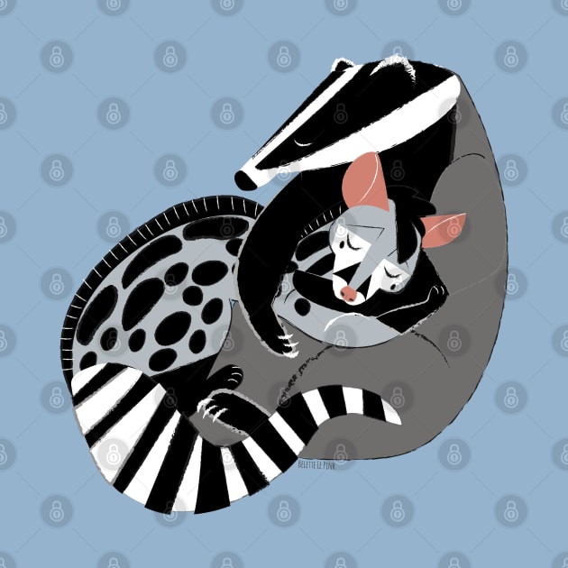 365 Love Need a Hug Badgers and Genets by belettelepink