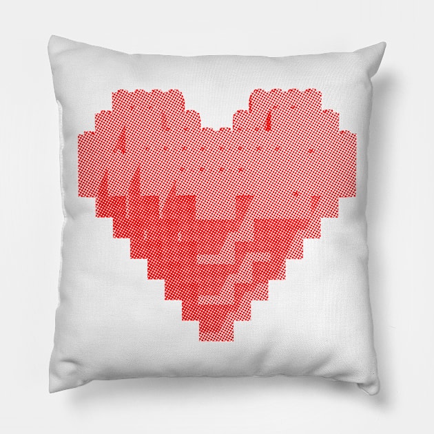 Red dote heart Pillow by Inch