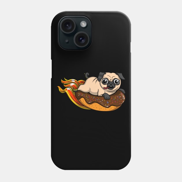 Pug Donut Phone Case by underheaven