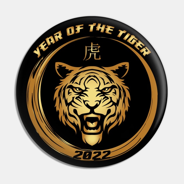 Happy Chinese New Year of the Tiger 2022 Chinese Zodiac Pin by stuffbyjlim