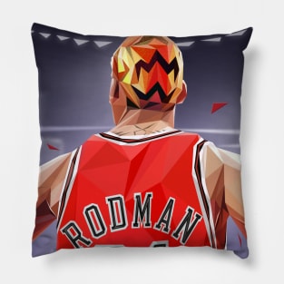 DENNIS RODMAN / LOW POLY RED VERSION Pillow