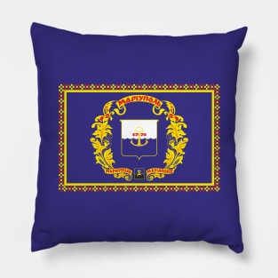 Flag of Mariupol Ukraine Pillow