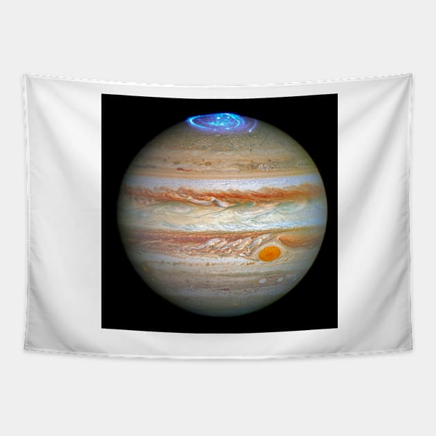 Aurora on Jupiter, HST-ultraviolet image (C029/8233) Tapestry by SciencePhoto