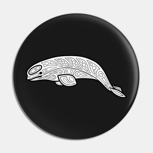 Native Inspired Beluga Whale Pin