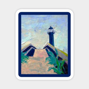 Tybee Island GA Lighthouse – Impressionist Coastal Painting Magnet
