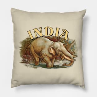 India Wildlife - Indian Elephant Pillow