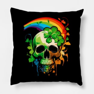 Rainbow skull Pillow