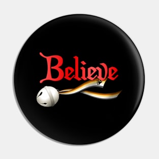 Believe Bear Pride Jingle Bell Pin