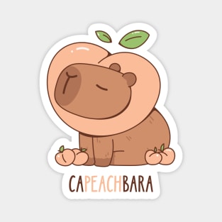 Capybara and Peaches Magnet