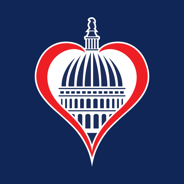 Washington DC Capitol Dome with Heart by hobrath