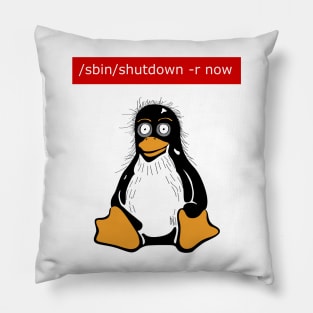 Funny Linux users! Reboot command T-Shirt! Pillow