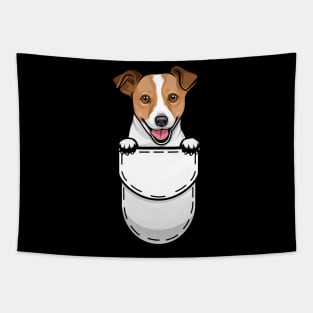 Funny Jack Russell Terrier Pocket Dog Tapestry