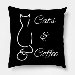 Cats And Coffee Pillow