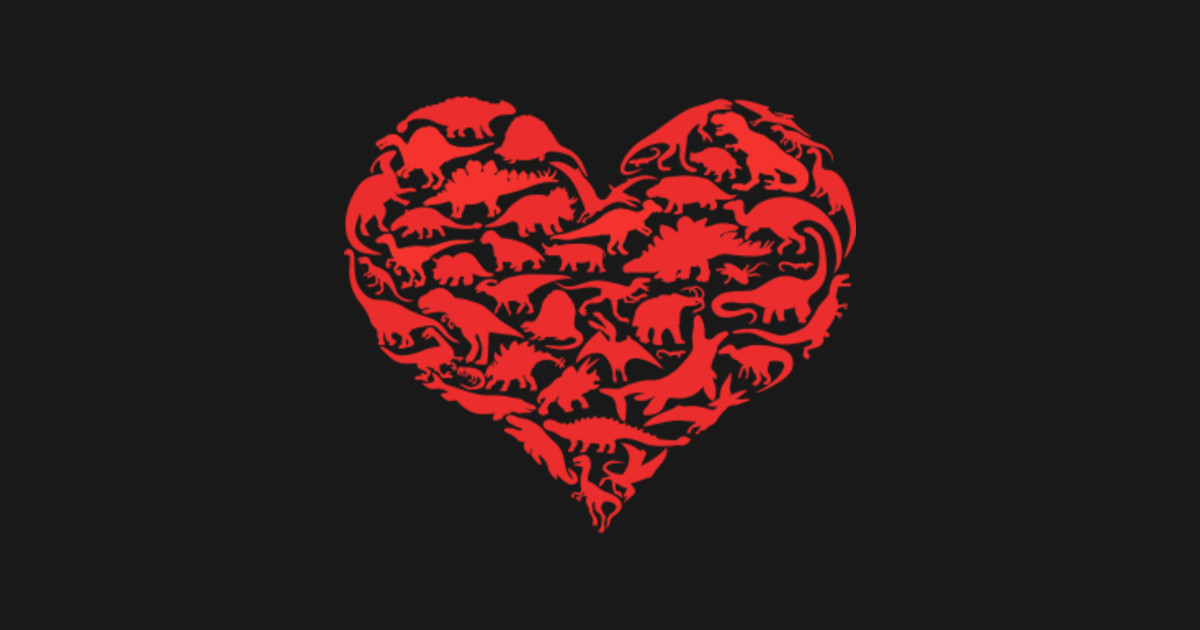 dinosaur with a heart