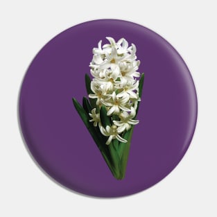 Hyacinths - Single White Hyacinth Pin