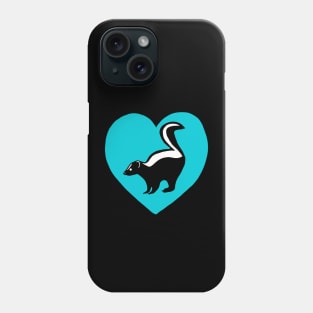 Skunk Blue Heart for Skunk Lovers Phone Case