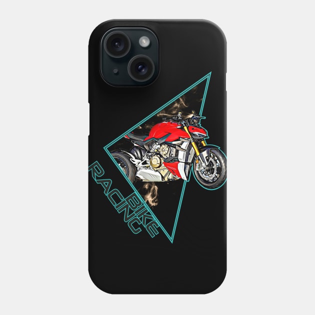 A red racing bike or streetfighter bike motorcycle Phone Case by Guntah