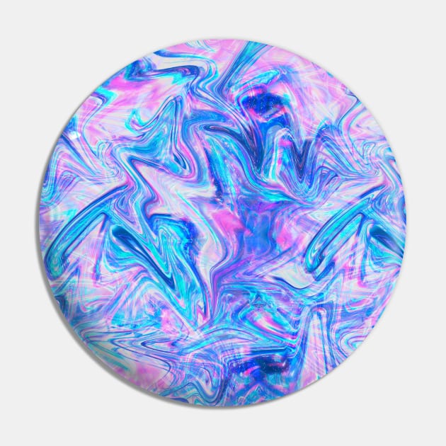 Liquified Rainbow Holographic Texture Pin by saradaboru