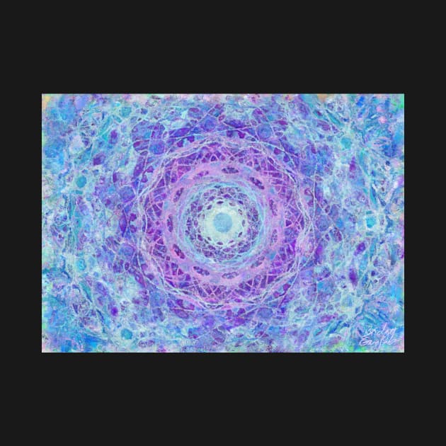 Ocean Mandala Mathematical Art Impressionist Painting by BonBonBunny