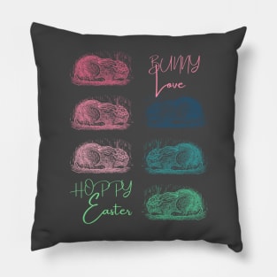 Bunny Love Hoppy Easter Pillow