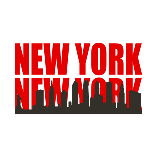 New York New York Skyline Silhouette T-Shirt