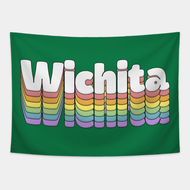 Wichita // Retro Typography Design Tapestry by DankFutura