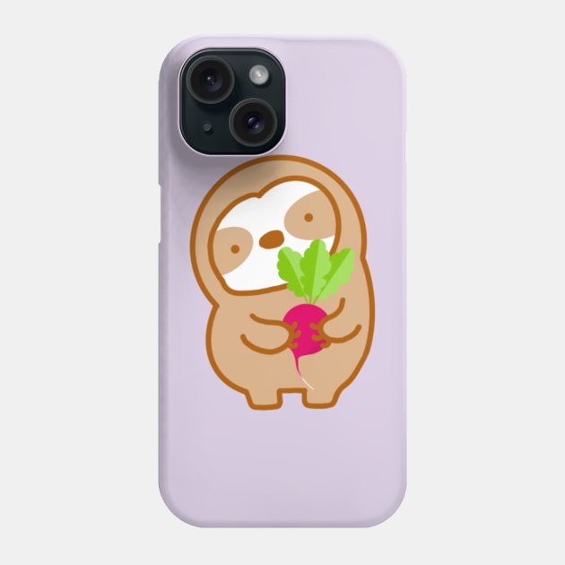 Cute Radish Sloth Phone Case by theslothinme