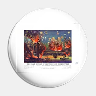 NEW YORK FIREWORKS city Pin