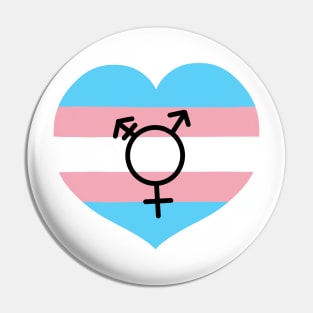 Transgender flag and symbol Pin