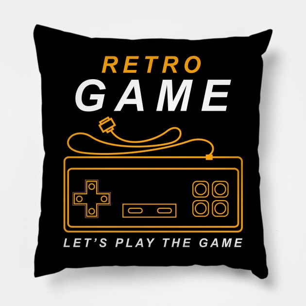 Retro game stick Pillow by Pixel Poetry