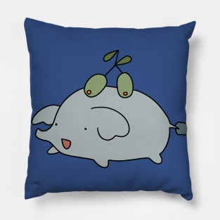 Olive Elephant Pillow