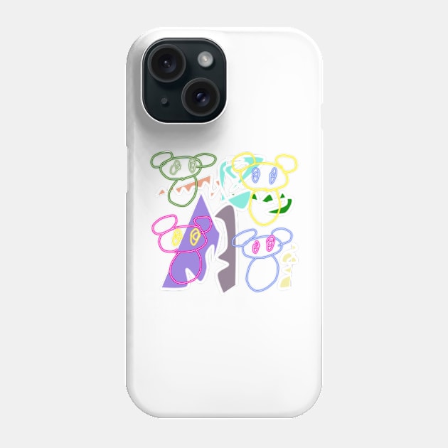 Four Color Pandas Phone Case by Inoue Festival