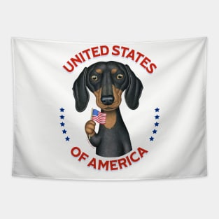 Dachshund United States of America Tapestry