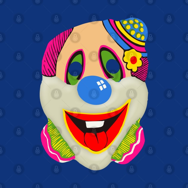 Vintage Halloween Clown Mask by carcinojen