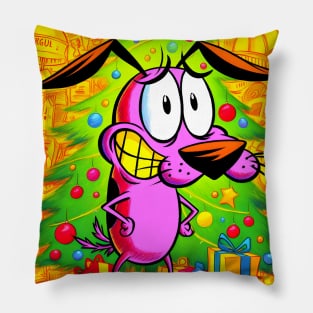 Festive Cartoon Extravaganza: Unique Animated Delights for a Merry Christmas! Pillow