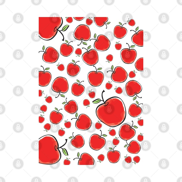 Love Red Apples.  Love Apples then love this Apple pattern. Add to your Fruit Salad items. by That Cheeky Tee